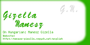 gizella manesz business card